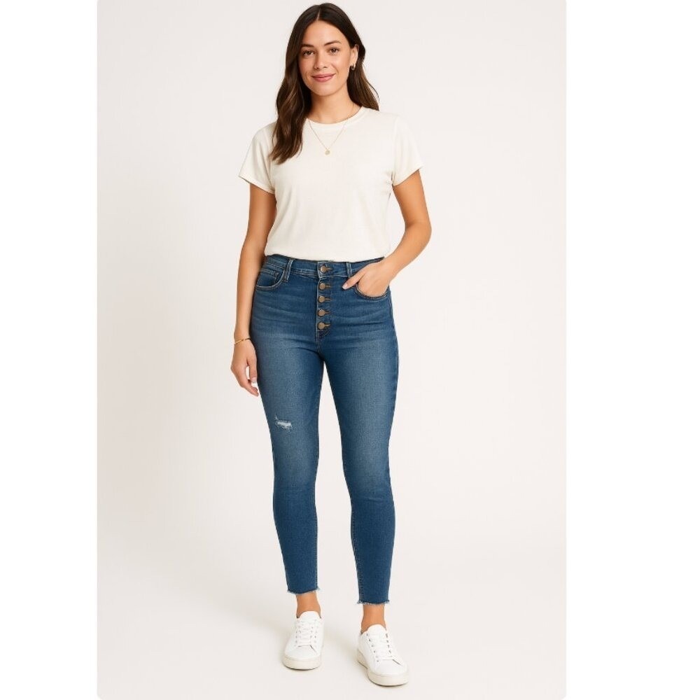 KUT from the Kloth Skinny Ankle‎ Jeans Size 20W Button Fly Distressed